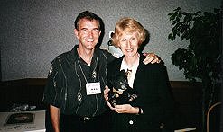 Meeting R John Wright at Gollyfest in July 2000.
